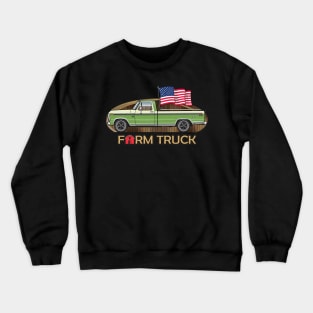 Farm Truck Green Crewneck Sweatshirt